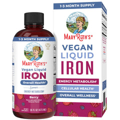 MaryRuth Organics liquid iron for women with simple dosing for daily energy support.