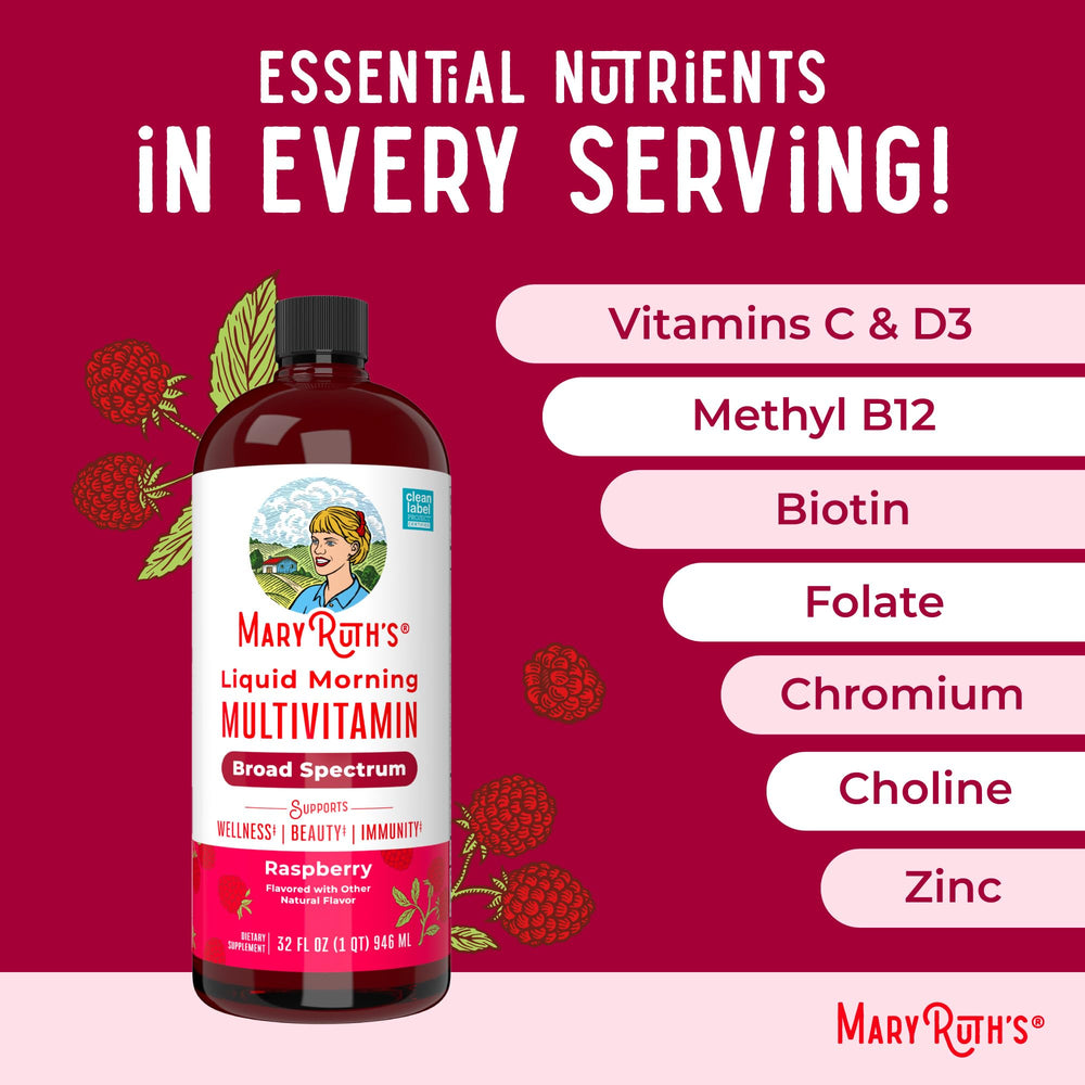 MaryRuth Organics in a glass of water shows easy integration into beverages.