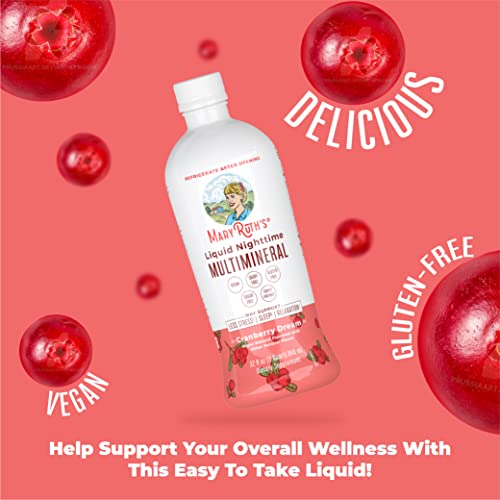MaryRuth Organics Gluten-free and Sugar-free Nighttime Multimineral label.