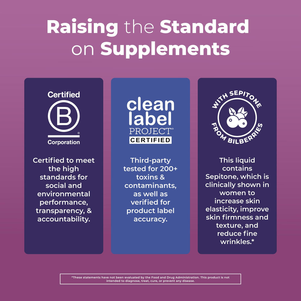 Glass bottle with MaryRuth Organics nighttime multimineral during a calm routine