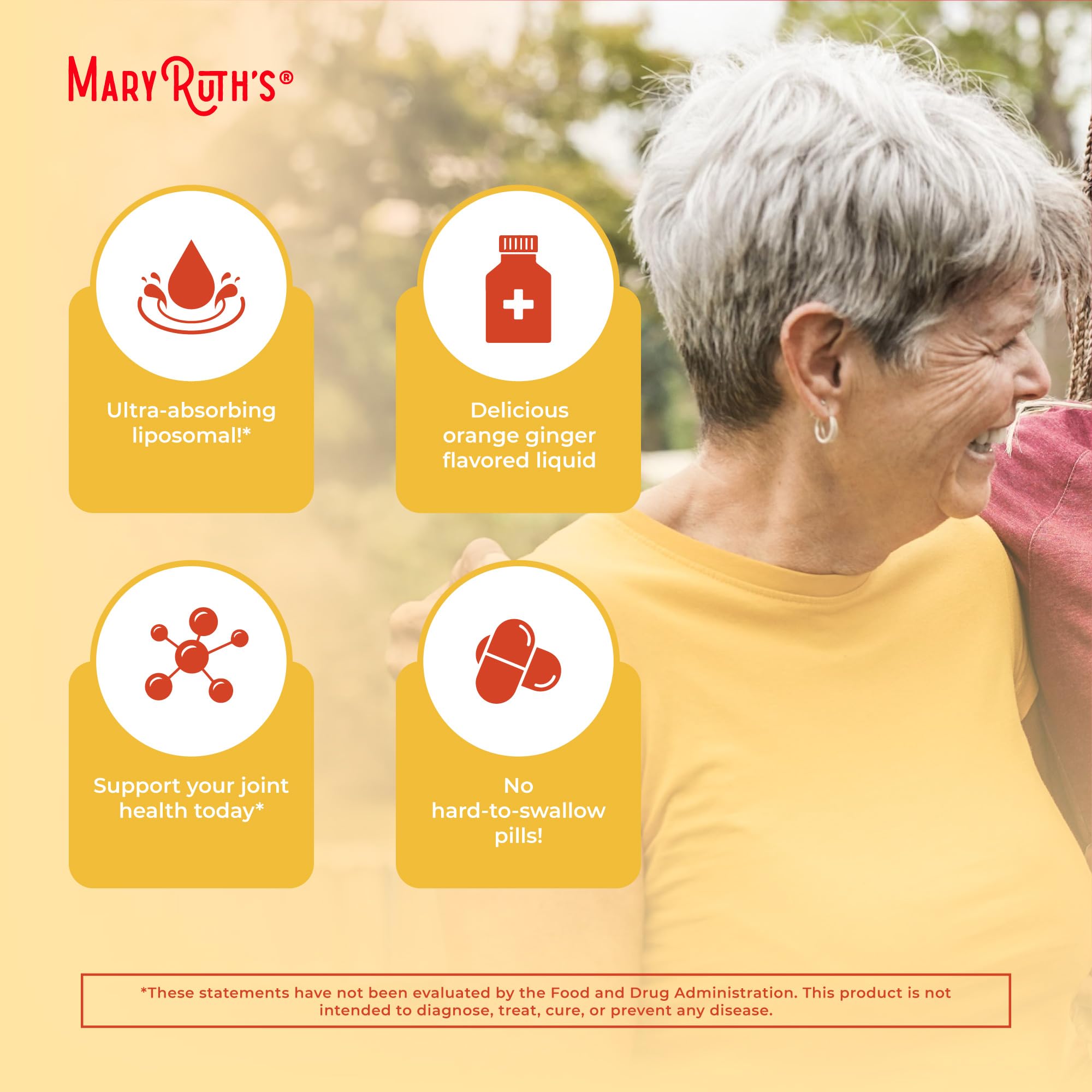 MaryRuth Organics liquid-supplement pour into glass showing easy daily use