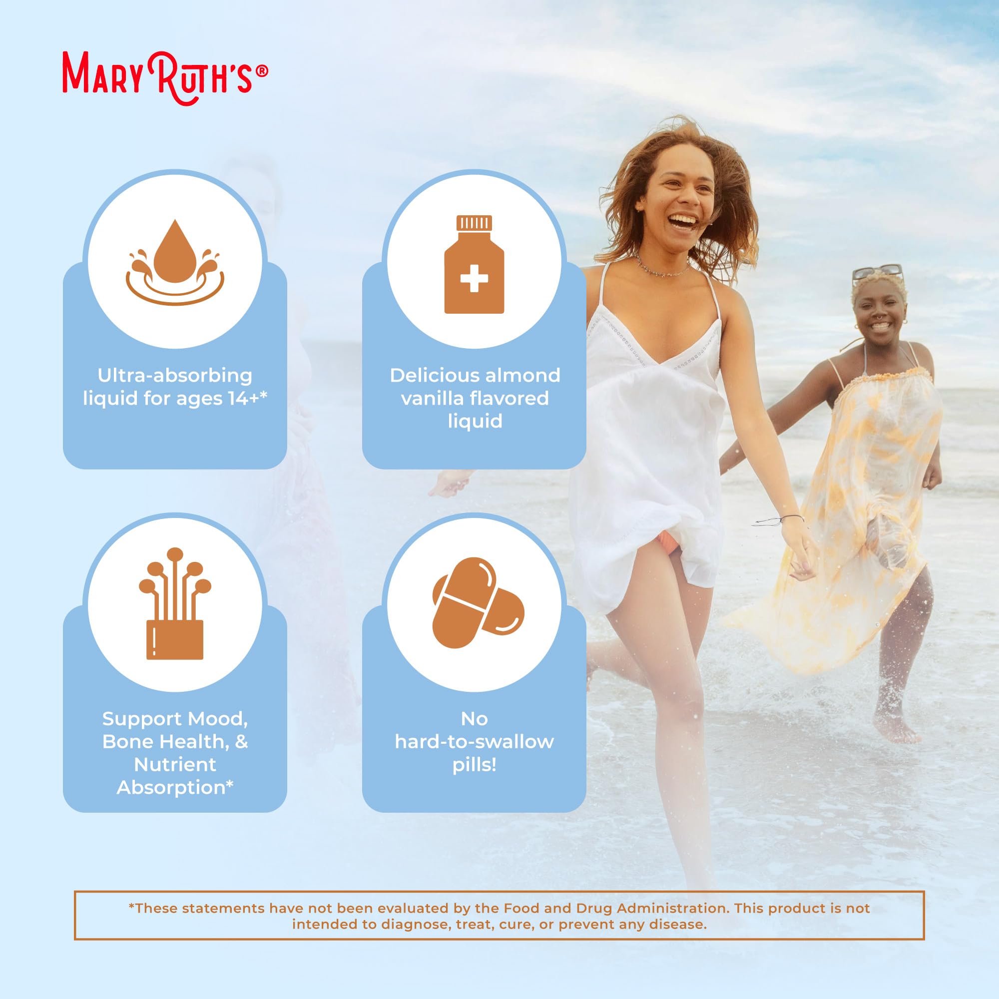 Vegan symbol on MaryRuth Organics Magnesium Liposomal packaging