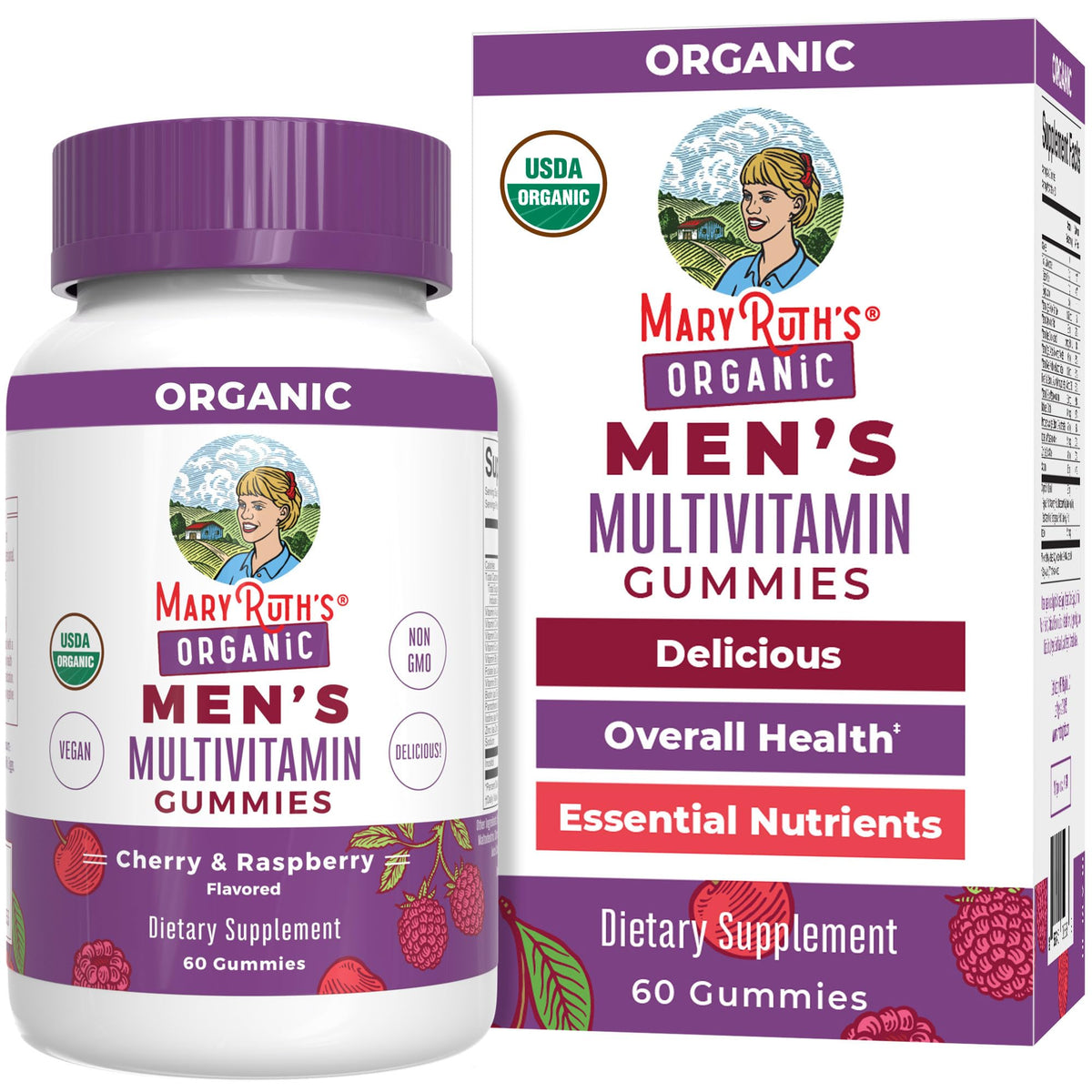 MaryRuth Organics Men's Vitamin Gummy bottle front for daily wellness use