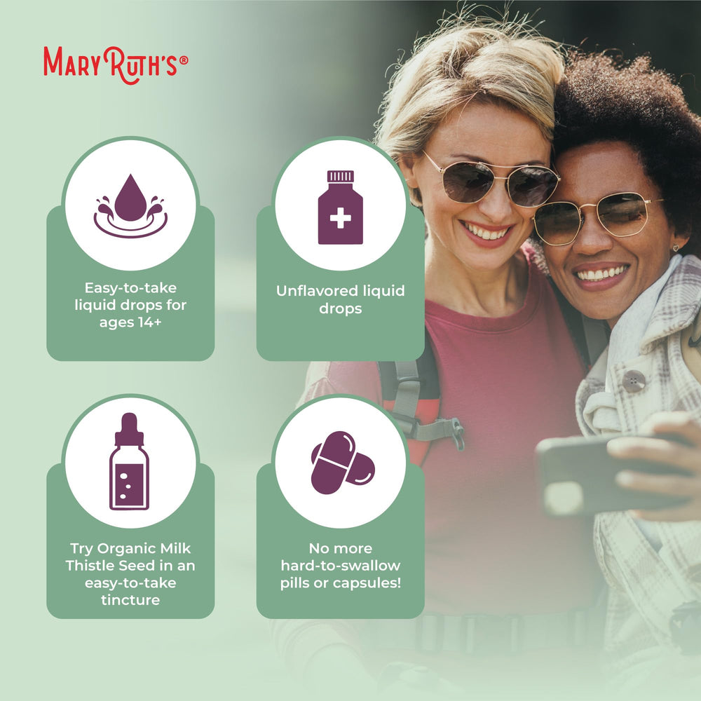 MaryRuth Organics Milk Thistle Drops produced in a GMP facility for consistent quality