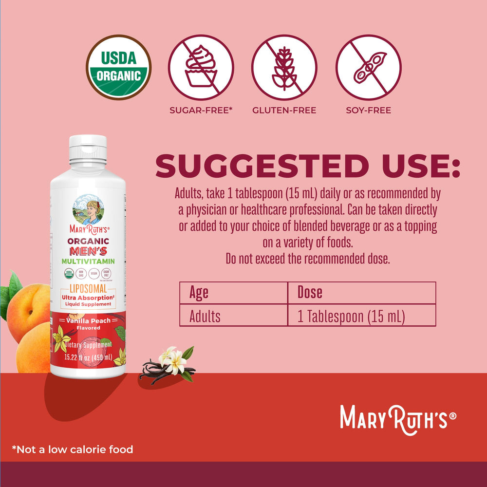 MaryRuth Organics drops pouring into a glass for convenient daily use.