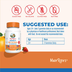 MaryRuth Organics label closeup highlights vegan, non-GMO, sugar-free