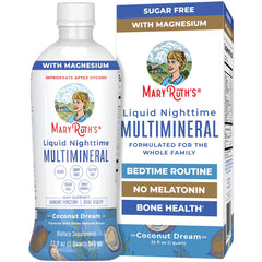 MaryRuth Organics Nighttime Multimineral bottle pour for a soothing bedtime routine