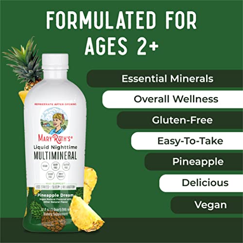 MaryRuth Organics Nighttime Multimineral gluten-free and dairy-free for sensitive diets