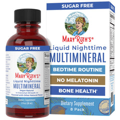 MaryRuth Organics nighttime multimineral travel pack front view for easy bedtime routine