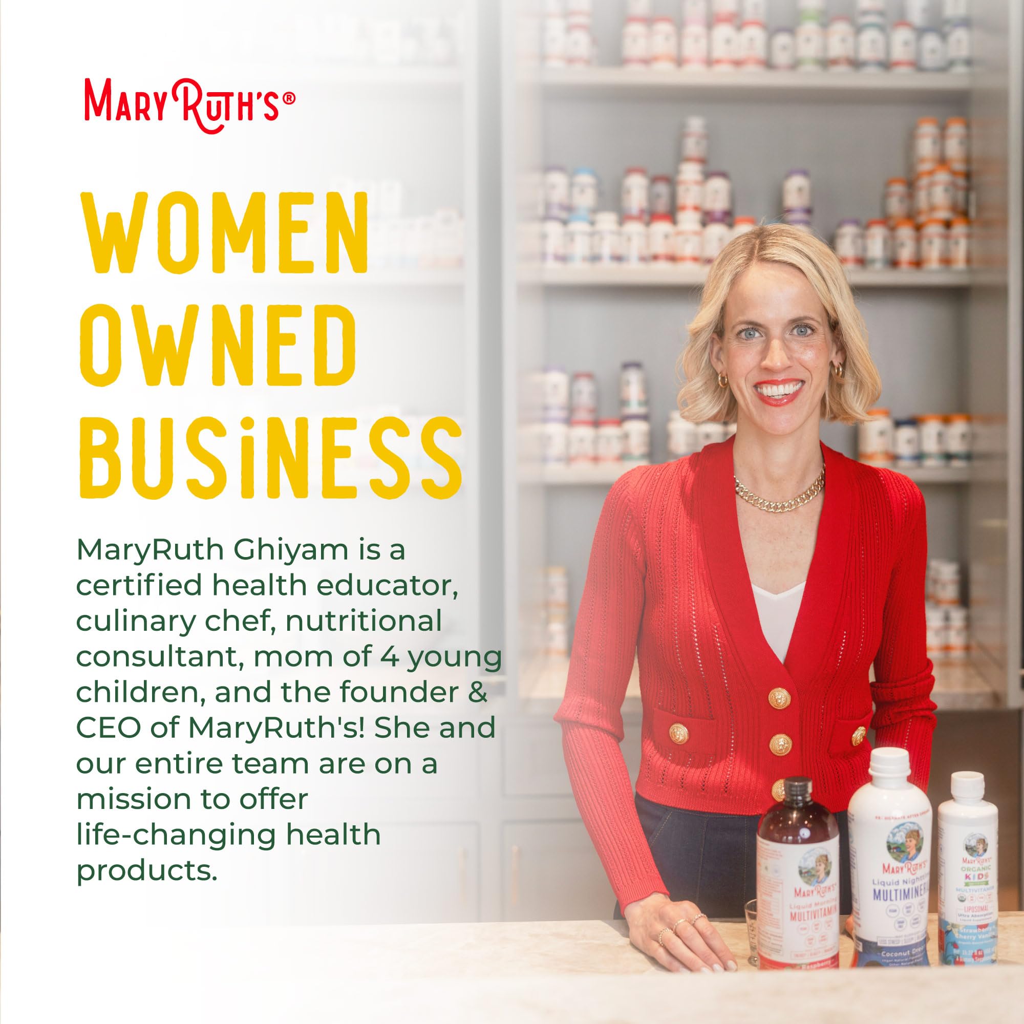 MaryRuth Organics Nighttime Multimineral vegan liquid formula supports plant-based lifestyles