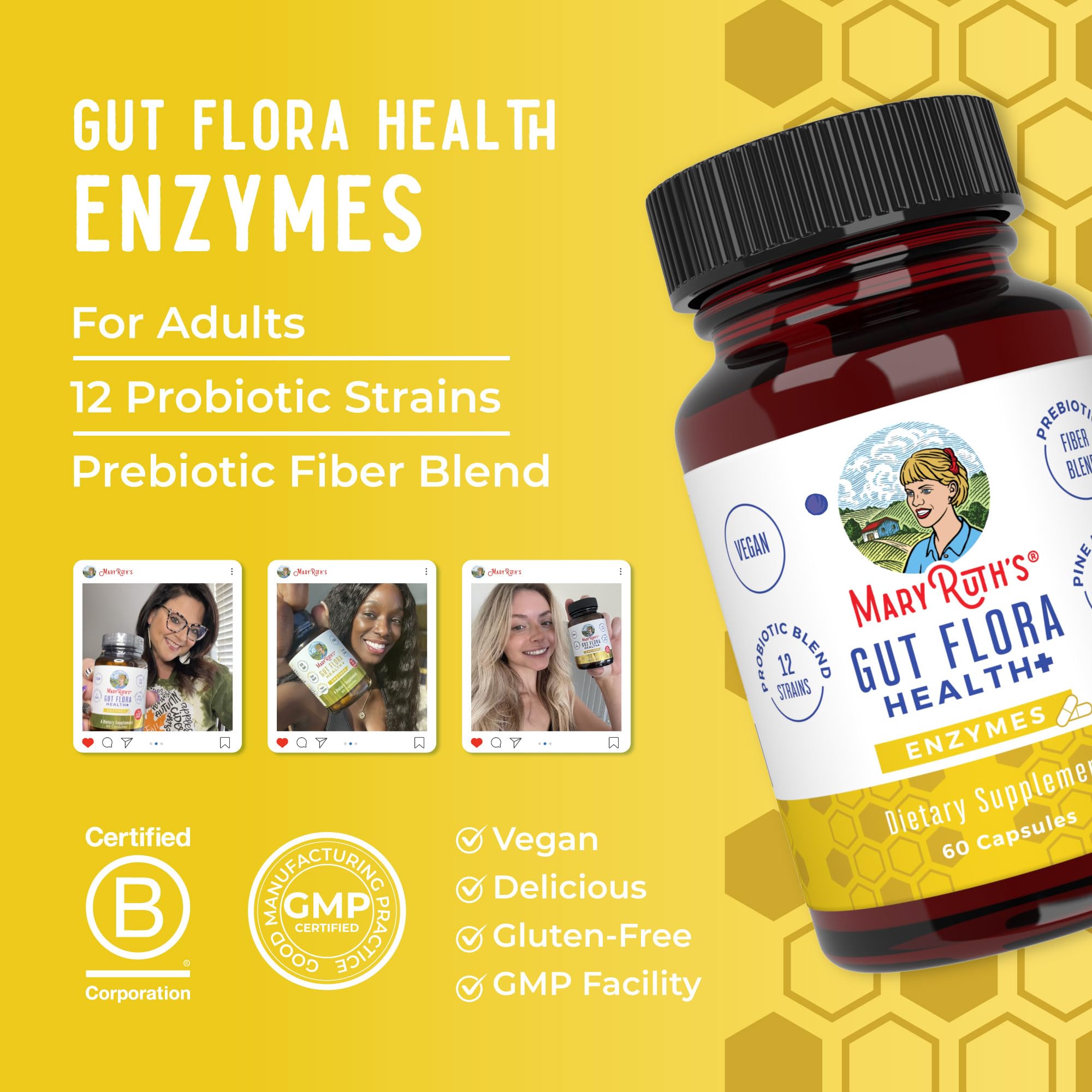 MaryRuth Organics non-GMO vegan formula; dairy-free and gluten-free for sensitive diets.