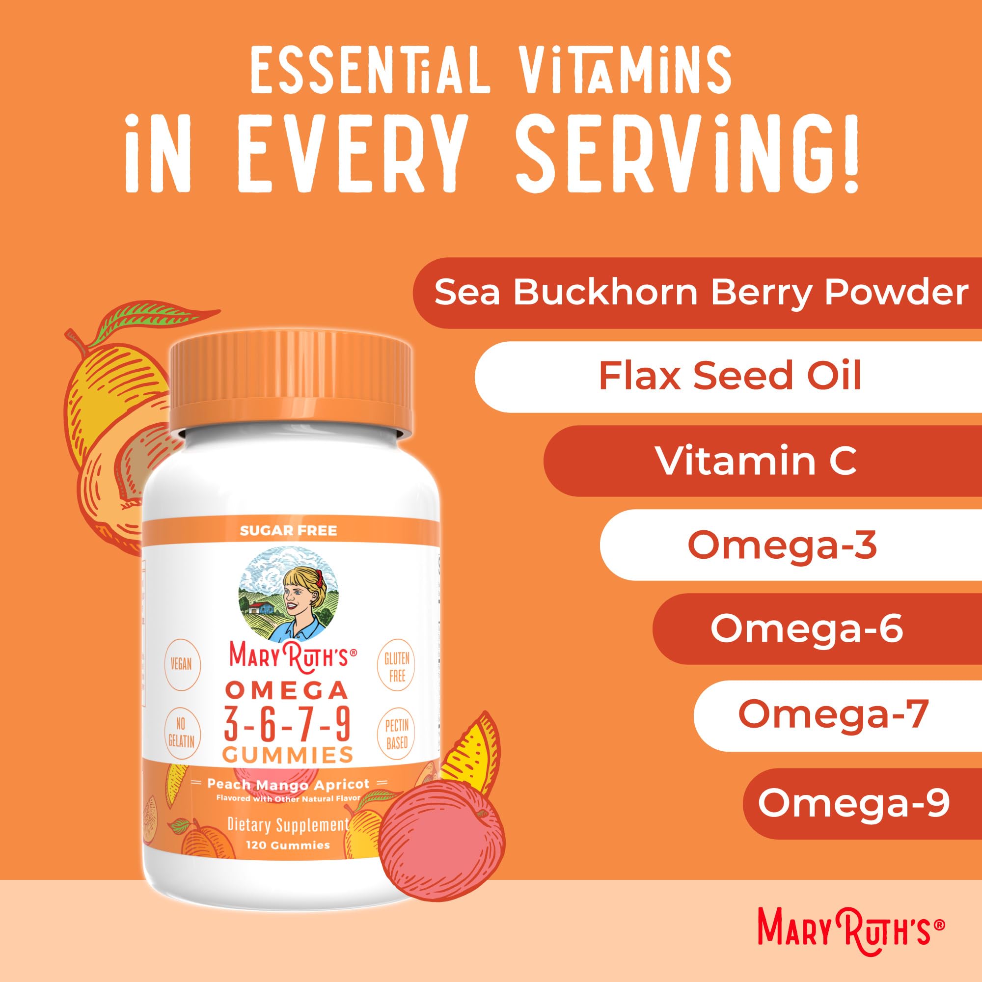 MaryRuth Organics vegan, non-GMO gummies, dairy-free and allergen-friendly.