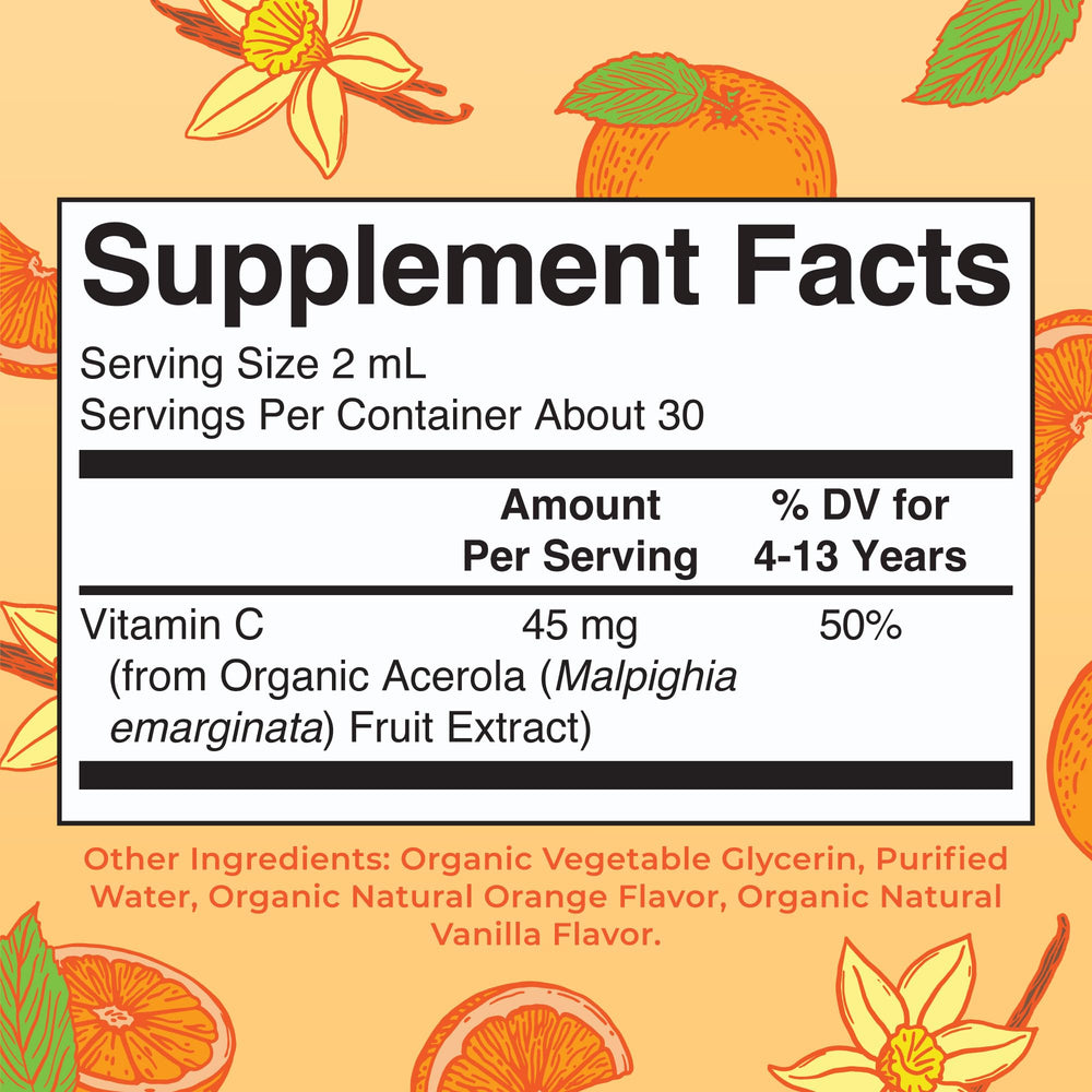 MaryRuth Organics orange-vanilla flavored drops pour to boost daily intake