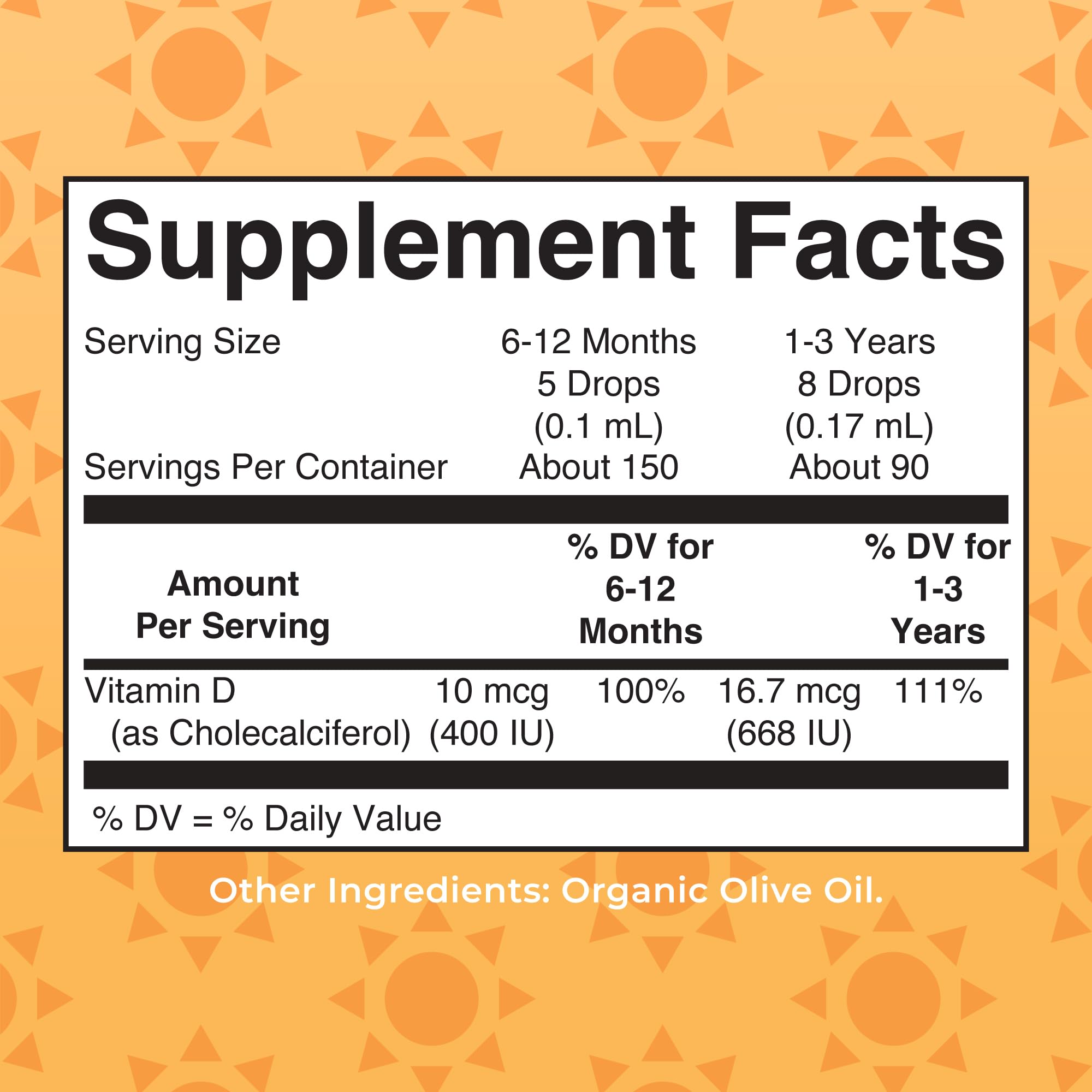 Organic vegan D3 ingredients from non-GMO source used in drops
