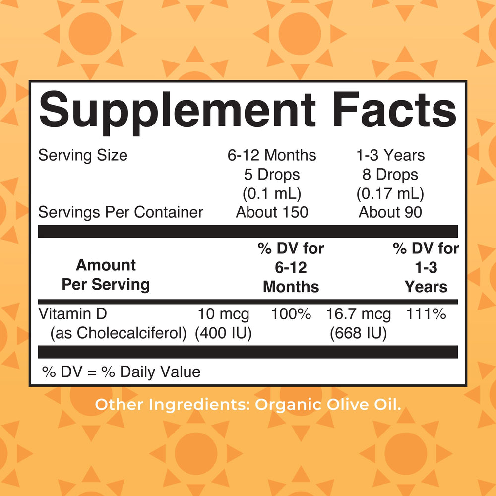 Organic vegan D3 ingredients from non-GMO source used in drops