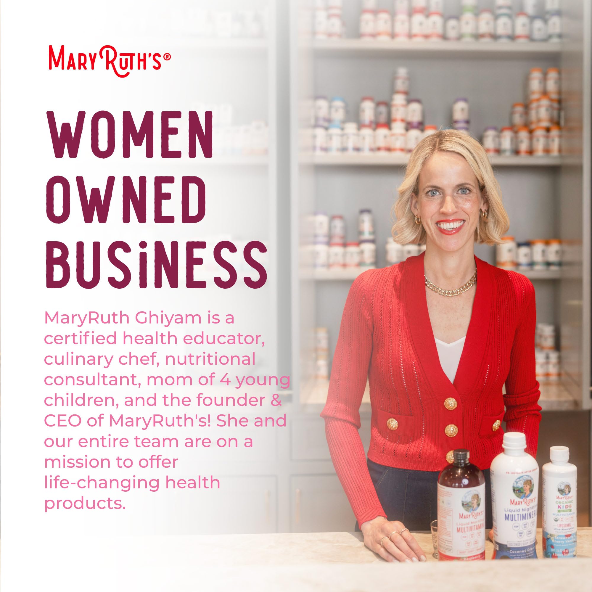 MaryRuth Organics probiotic beauty capsules packaging ready for daily routine.