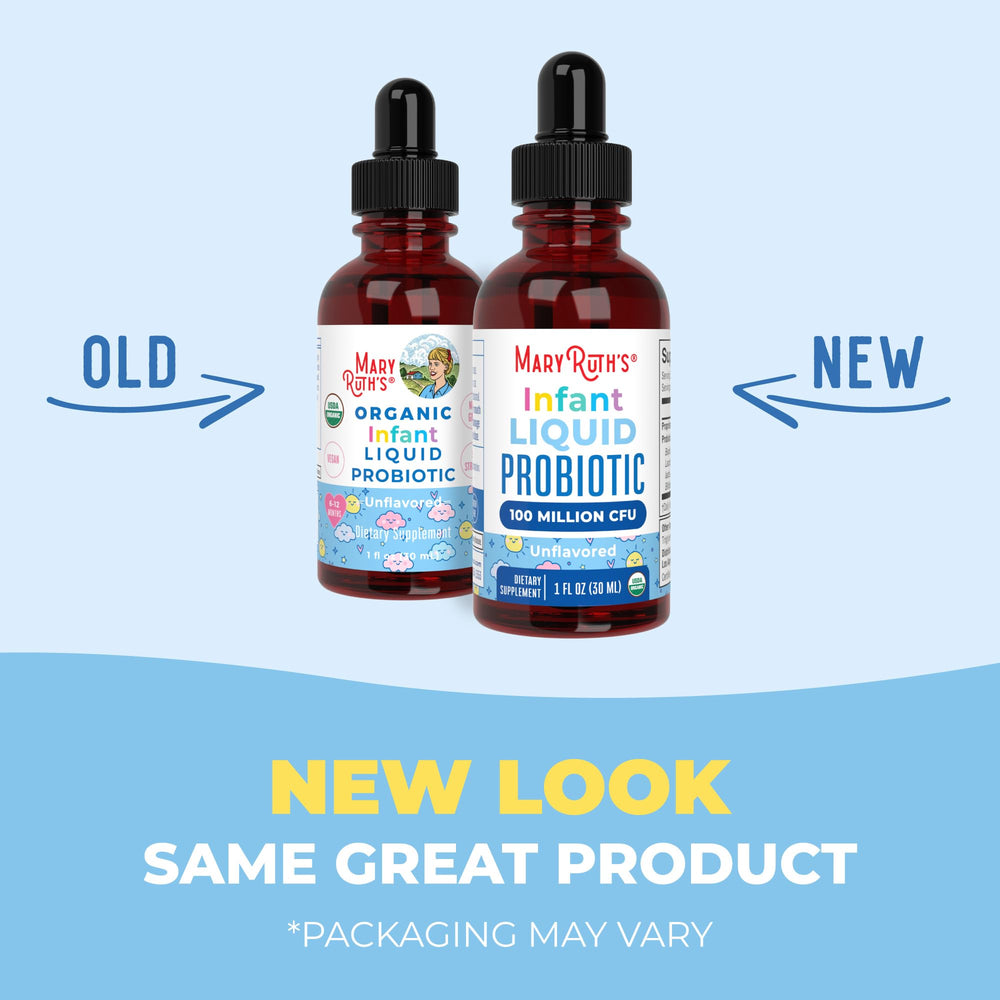 MaryRuth Organics five probiotic strains listed on the box.