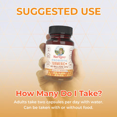 MaryRuth Organics Probiotic Turmeric pour showcasing dosage ease