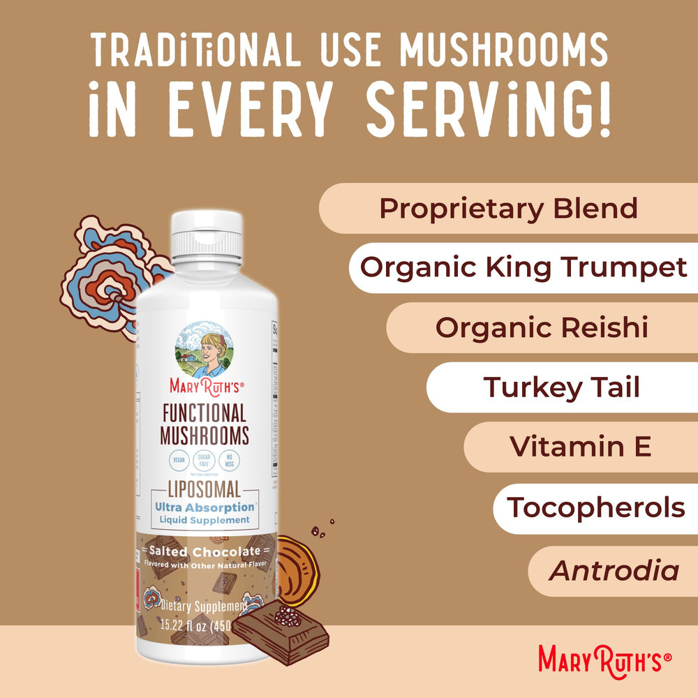MaryRuth Organics liquid ready to blend into beverage.