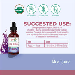 MaryRuth Organics Sea Moss Drops added to a beverage for daily use.