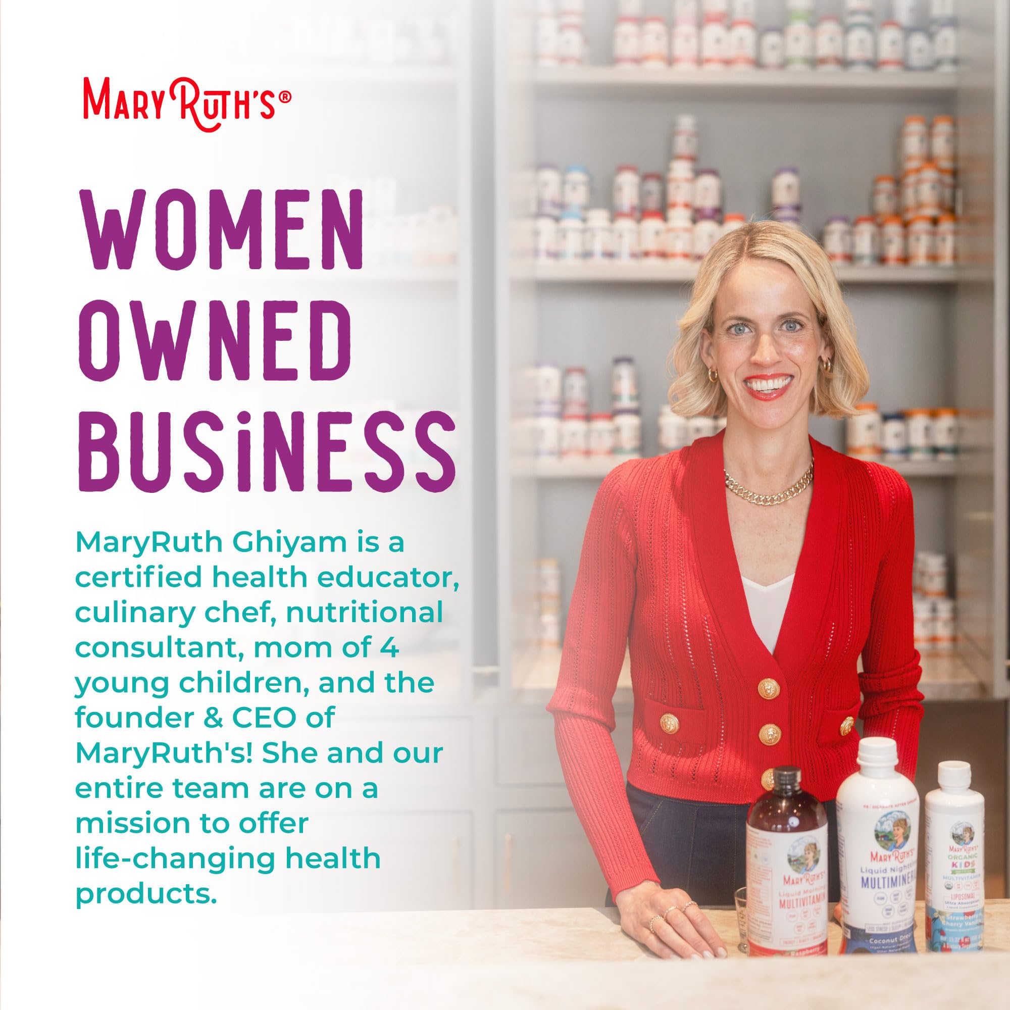 Compact MaryRuth Organics Sea Moss Gummies packaging for storage and travel.