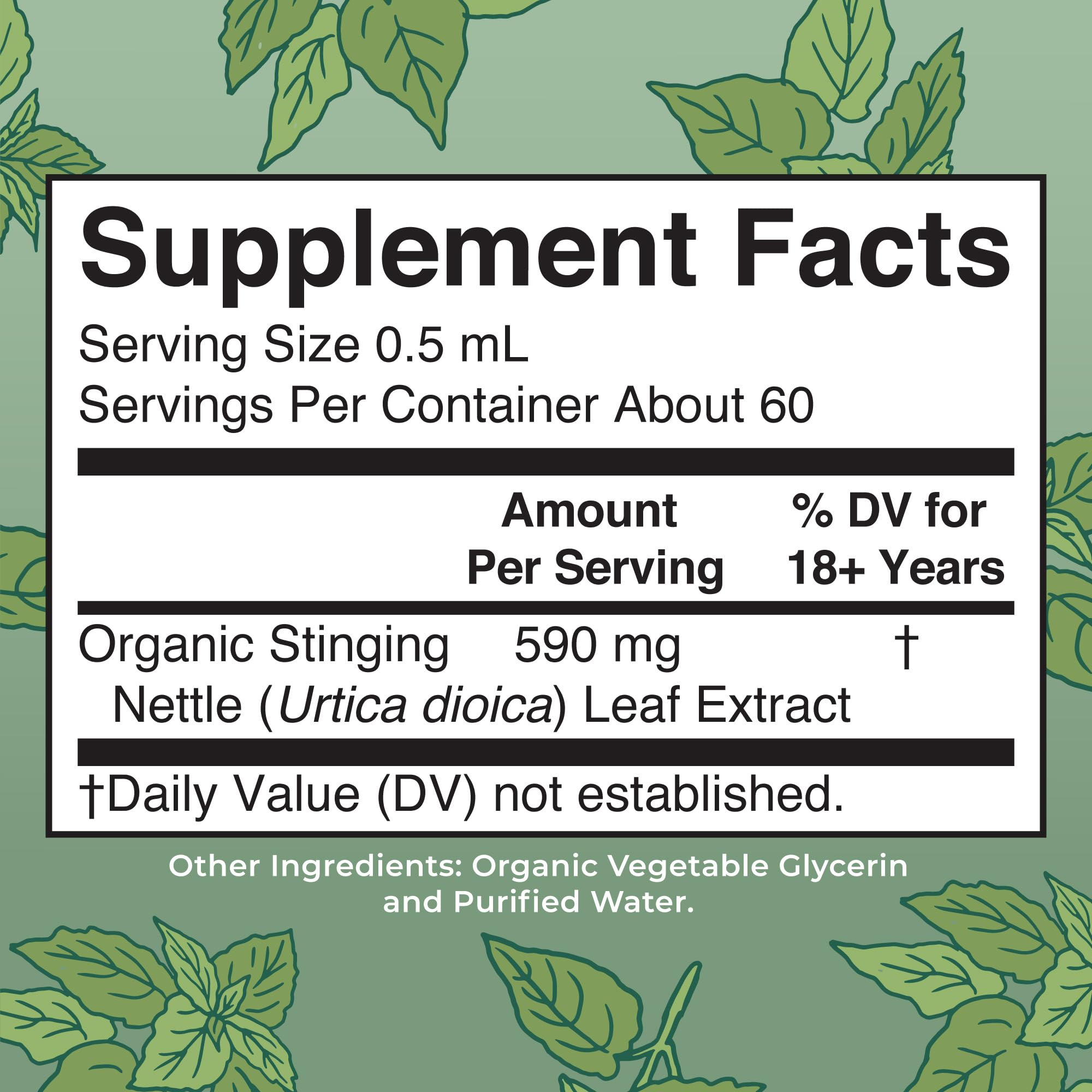 MaryRuth Organics nettle drops being poured for direct use or water