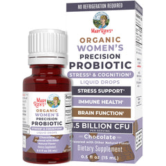 MaryRuth Organics stress cognition drops bottle for calm focus.