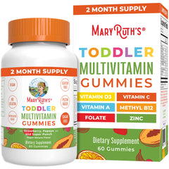 MaryRuth Organics sugar-free toddler gummies bottle front for daily nutrition