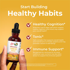 MaryRuth Organics Turmeric Gold bottle-pour demonstrates convenient daily dosing