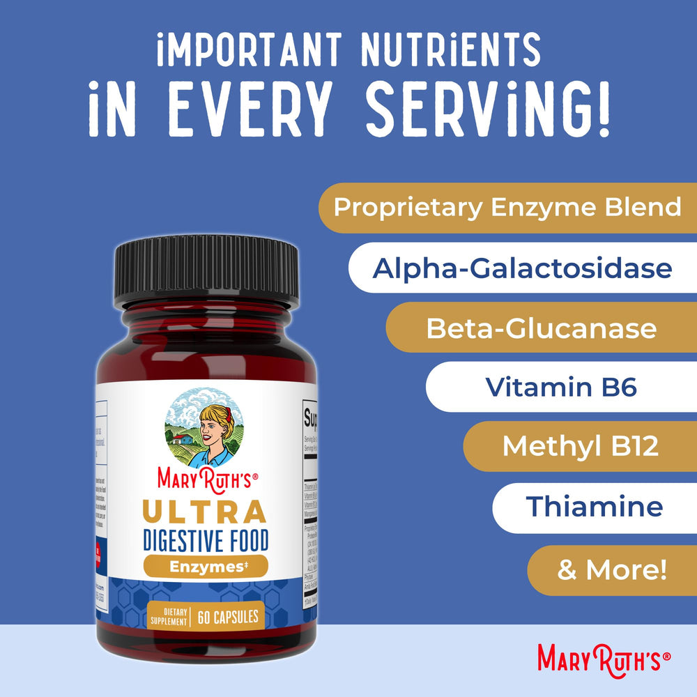 MaryRuth Enzymes serving size one capsule before meals.