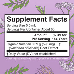 MaryRuth Organics valerian drops dropper enables easy dosing.