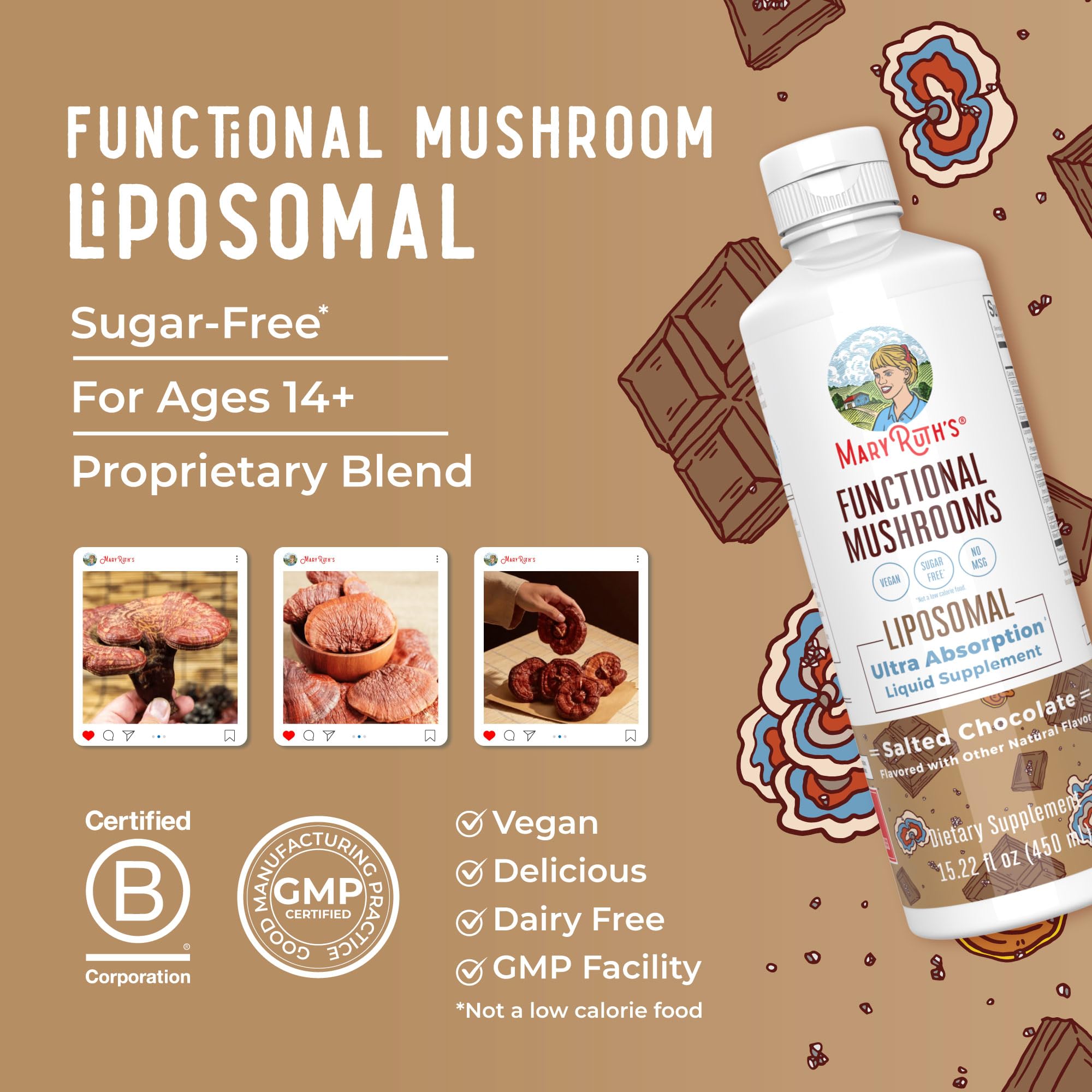MaryRuth Organics vegan non-GMO gluten-free icons.