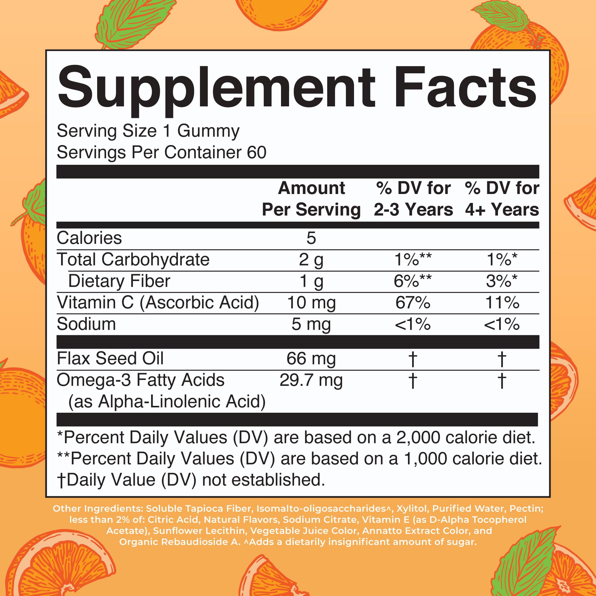 MaryRuth Organics Kids Omega-3 Gummies bottle open, ready to pour for a kid-friendly snack.