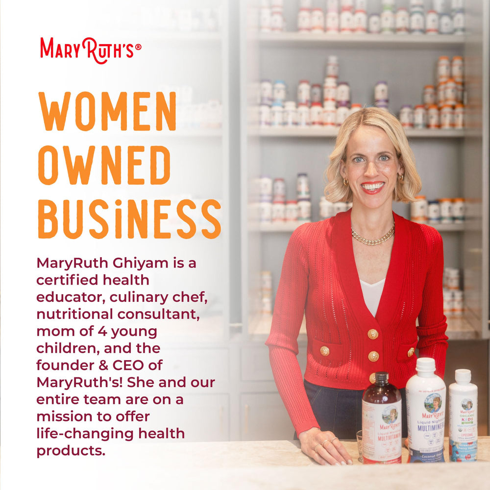 MaryRuth Organics 60-count bottle suggests a two-month routine for ongoing wellness.