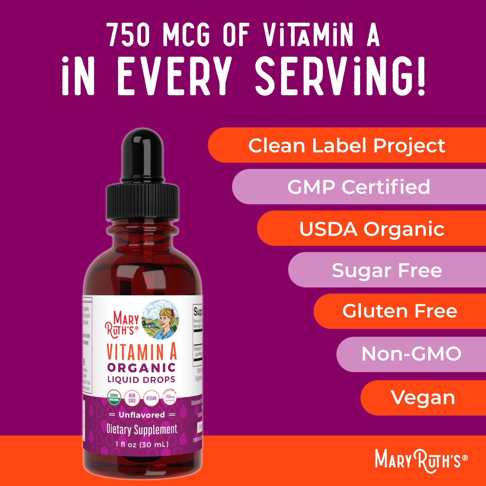 Product label highlights clean label certifications and organic status
