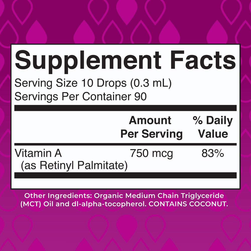 MaryRuth Organics Vitamin A drops with dropper for precise dosing