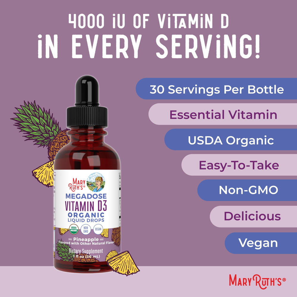 Vegan non-GMO certification icons on bottle highlight ethical ingredients.