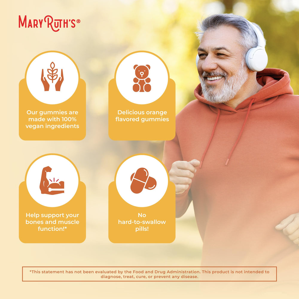 MaryRuth Organics D3 ingredients emphasizing vegan and non-GMO