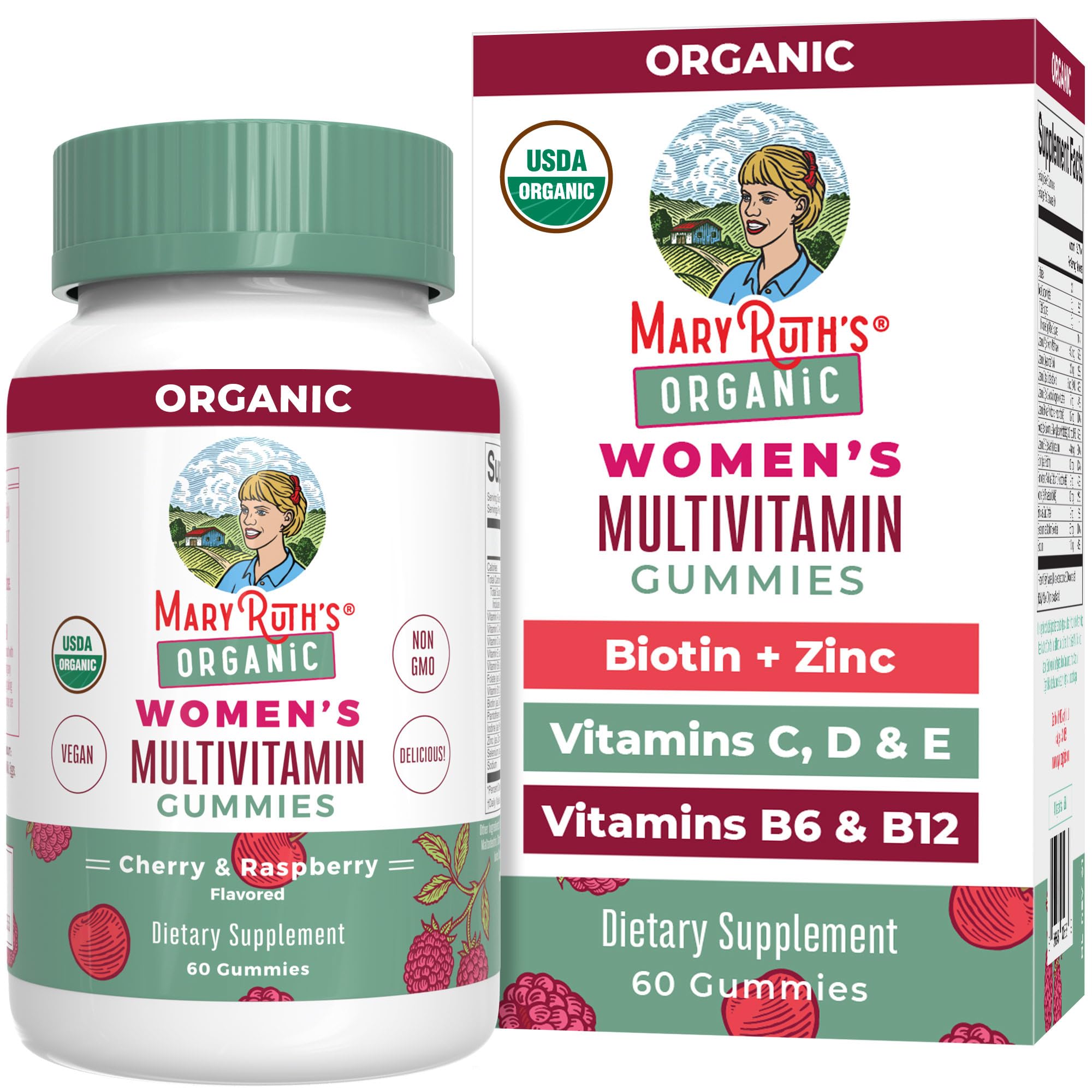 MaryRuth Organics women's multivitamin gummies bottle front view for daily wellness