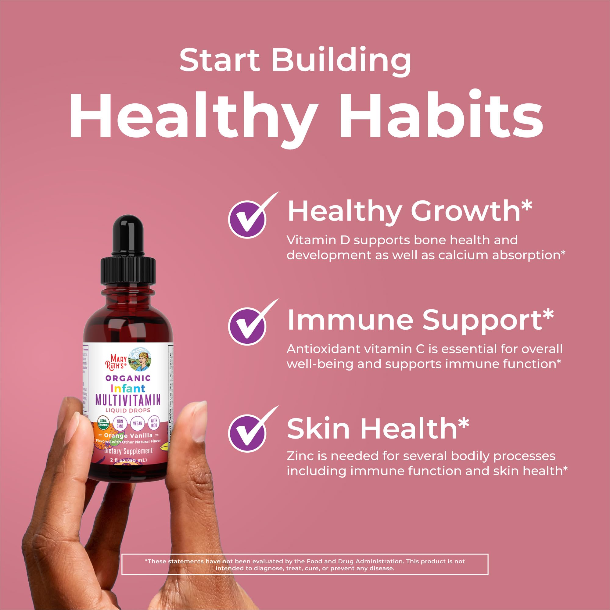 Zinc supports immune function and skin health with MaryRuth Organics.