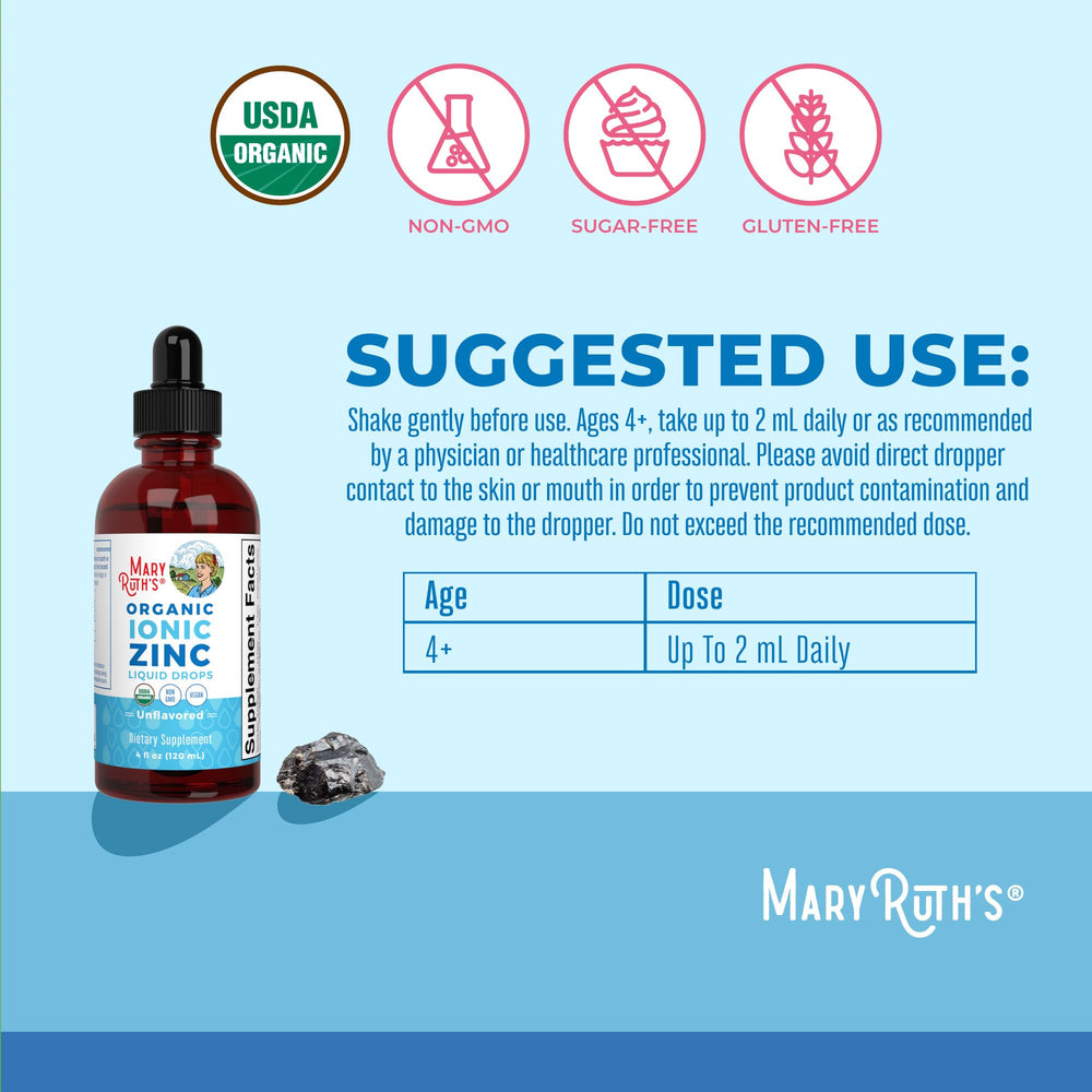 Berry flavor zinc supplement for kids by MaryRuth Organics.