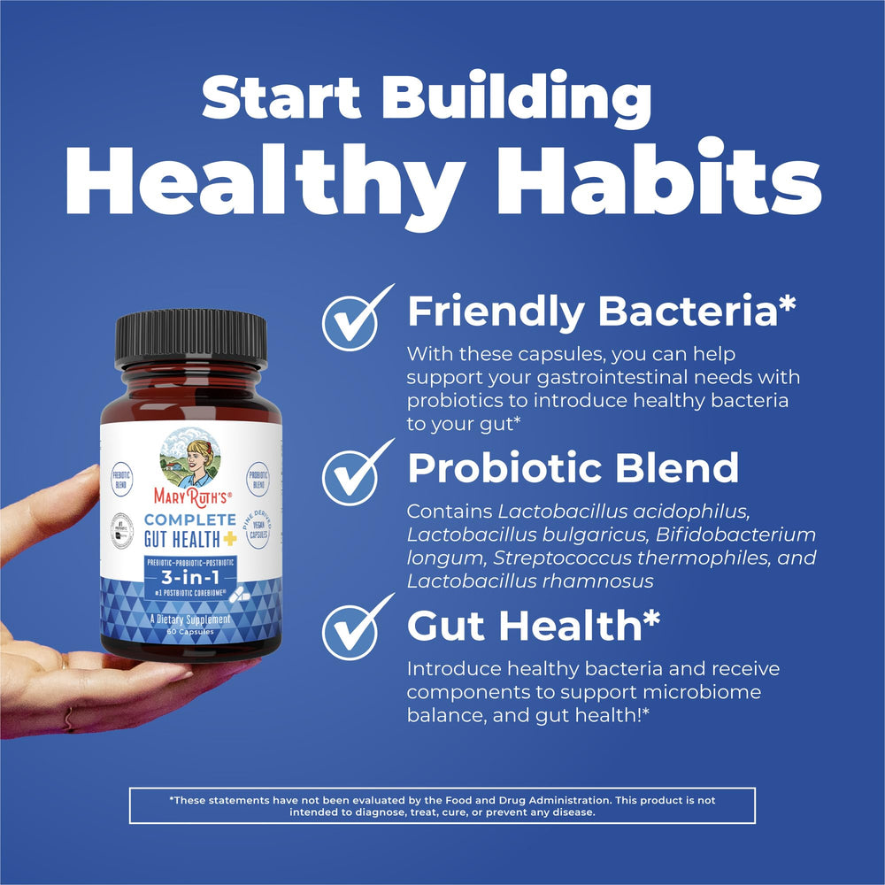Illustration of MaryRuth's 5 probiotic strains for diverse gut support