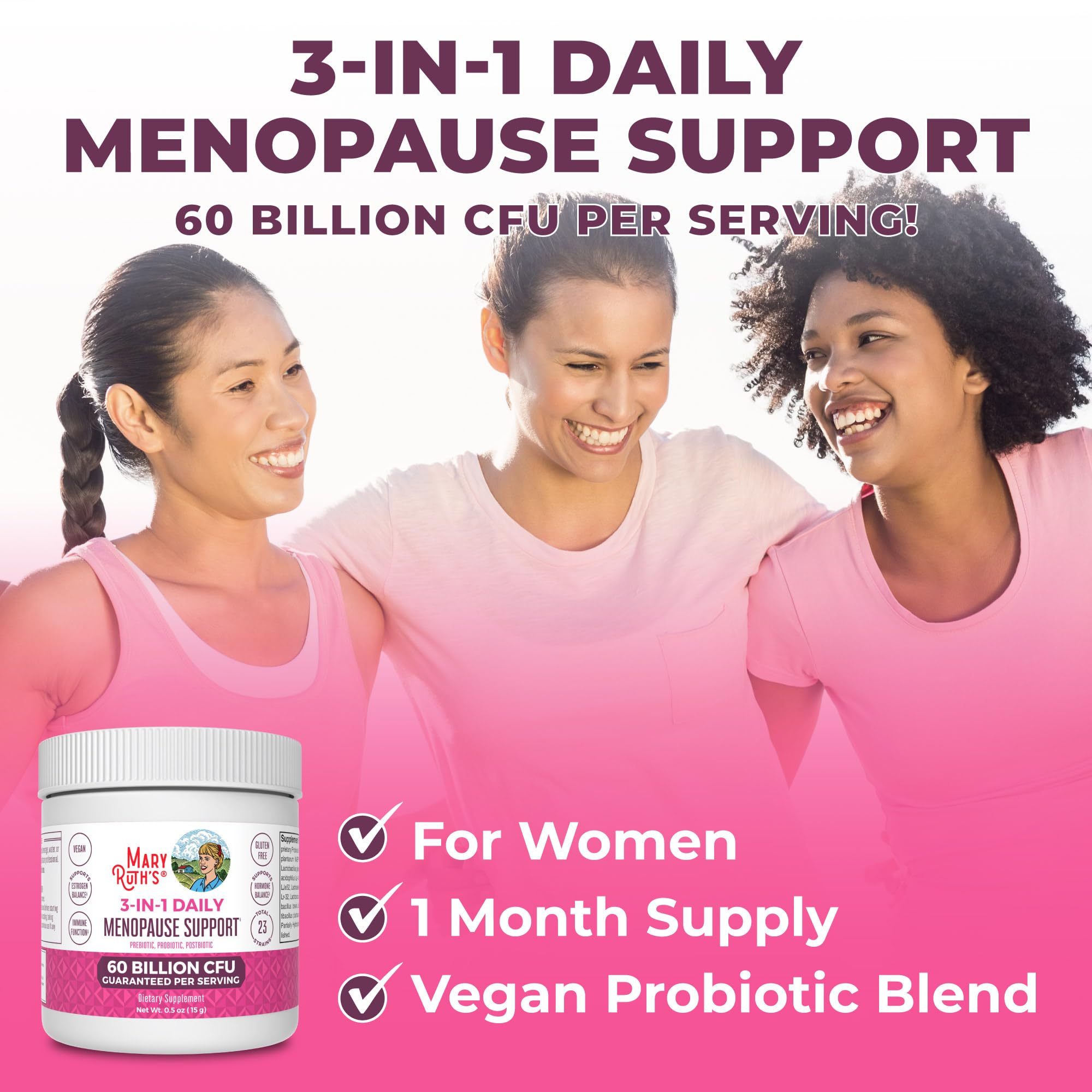 MaryRuth's GMP and Clean Label logos signaling quality.