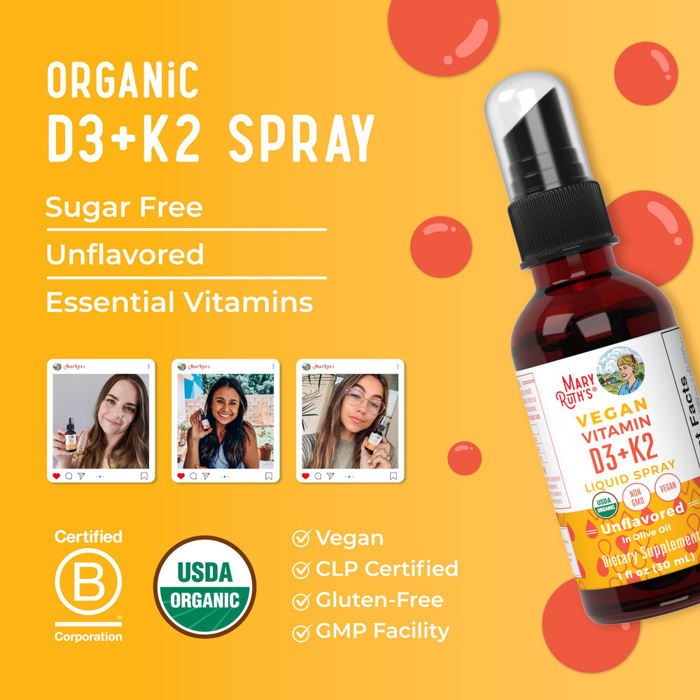 MaryRuths USDA Organic badge signals trusted vegan supplementation.