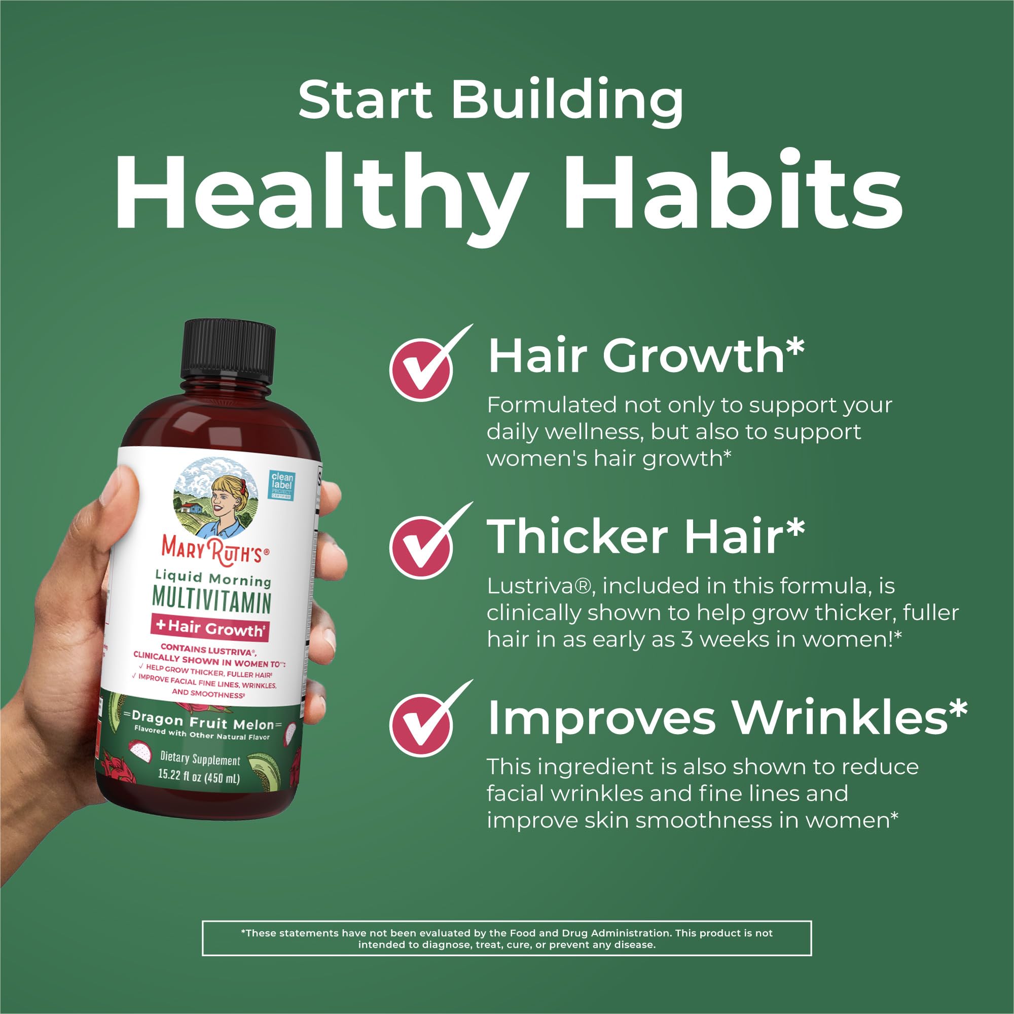 MaryRuth's Dragon Fruit Melon flavor suggests refreshing taste.