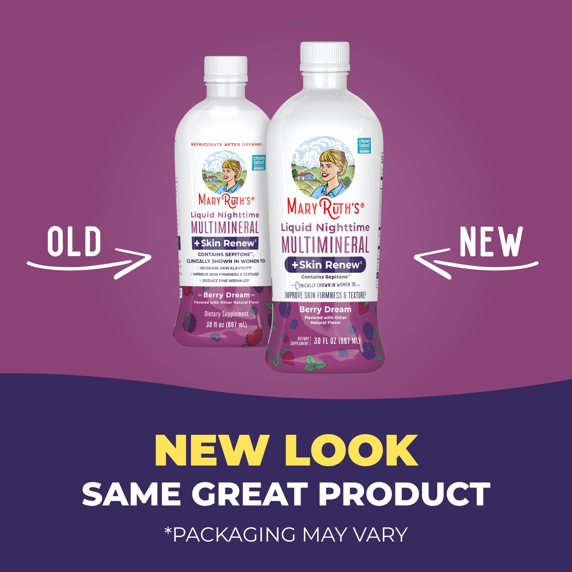 Product setup showing bedtime routine with MaryRuth Organics multimineral.