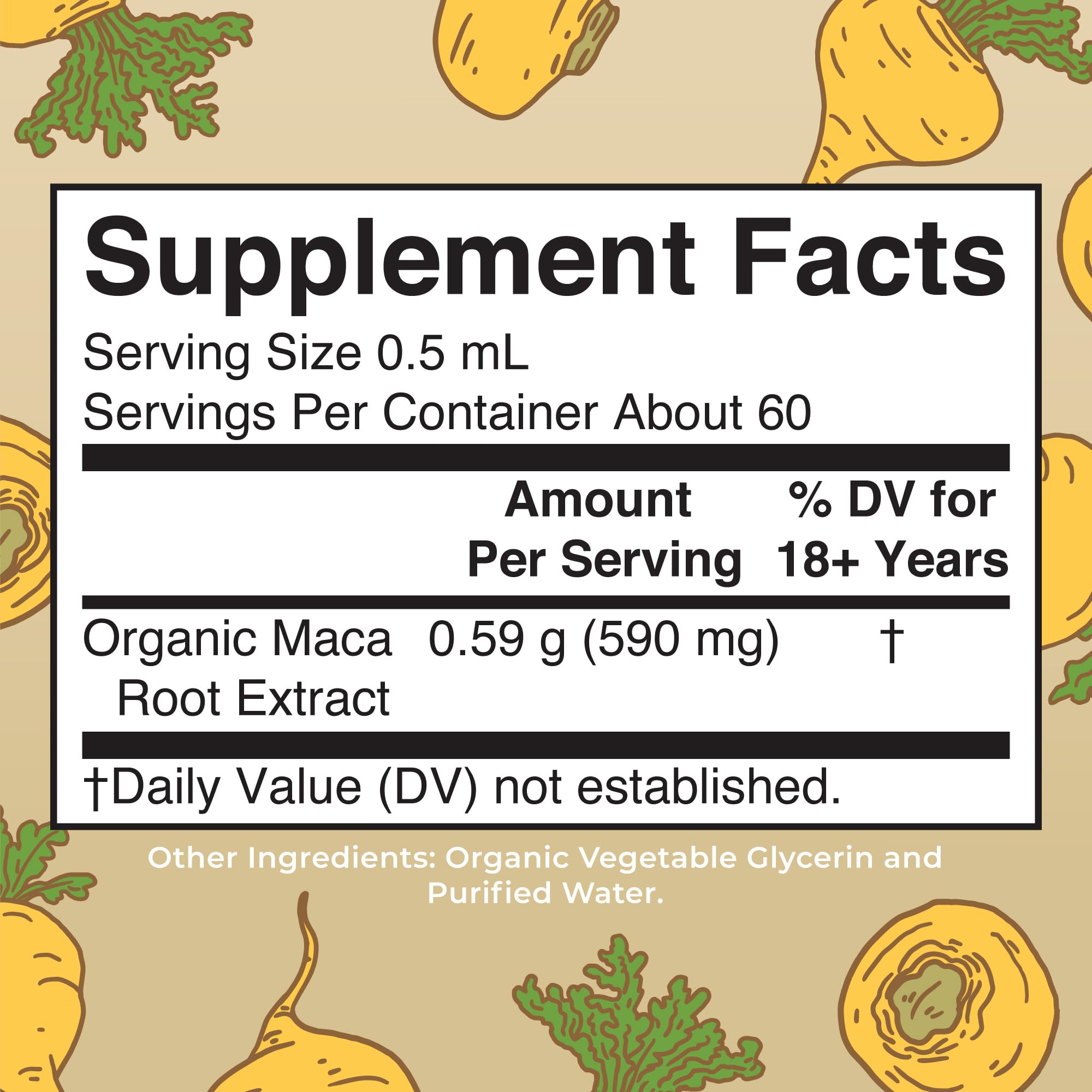Close-up of dropper releasing MaryRuth's Maca Root Drops for precise dosing