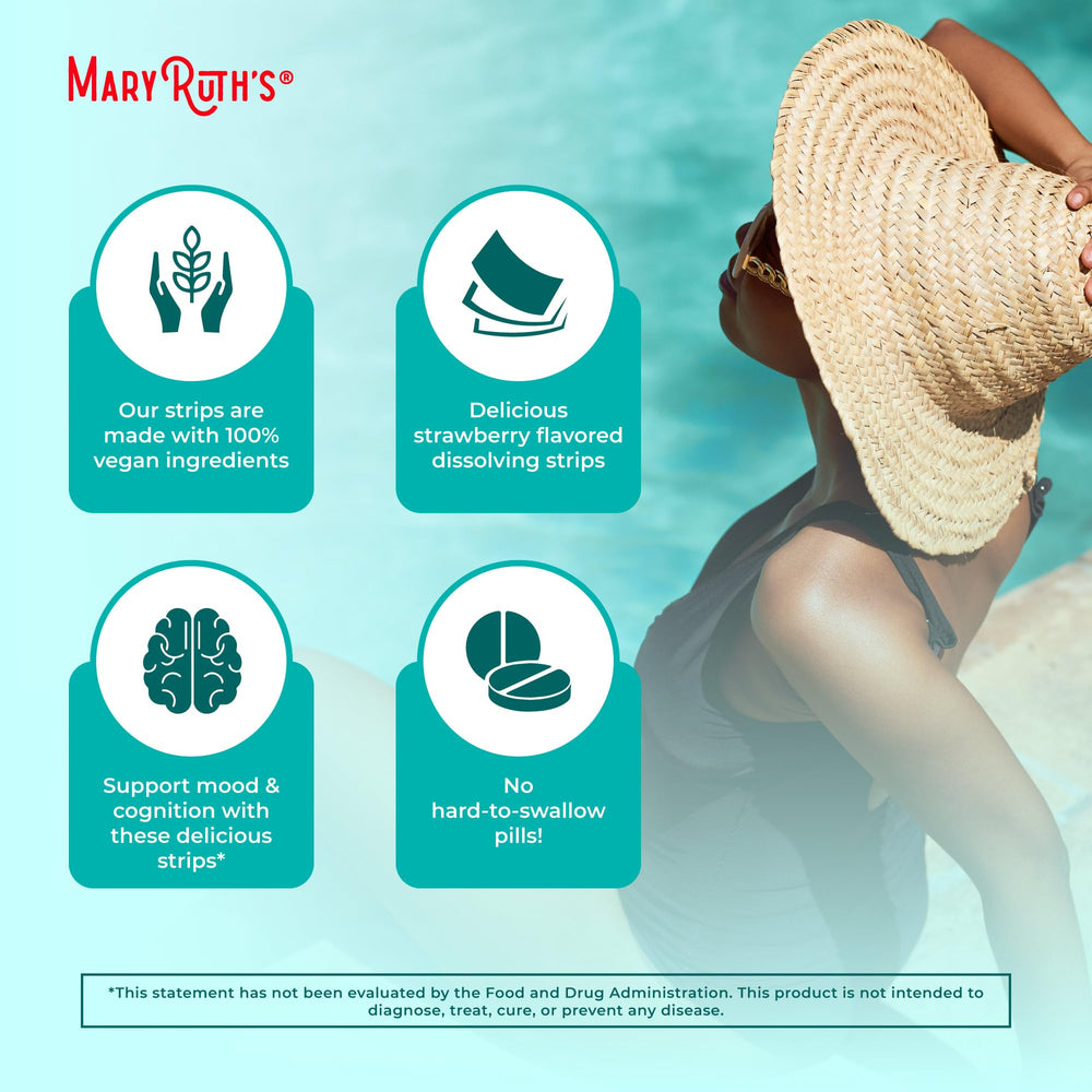 Vegan and allergen-free badge on MaryRuth's Mood and Cognition Strips