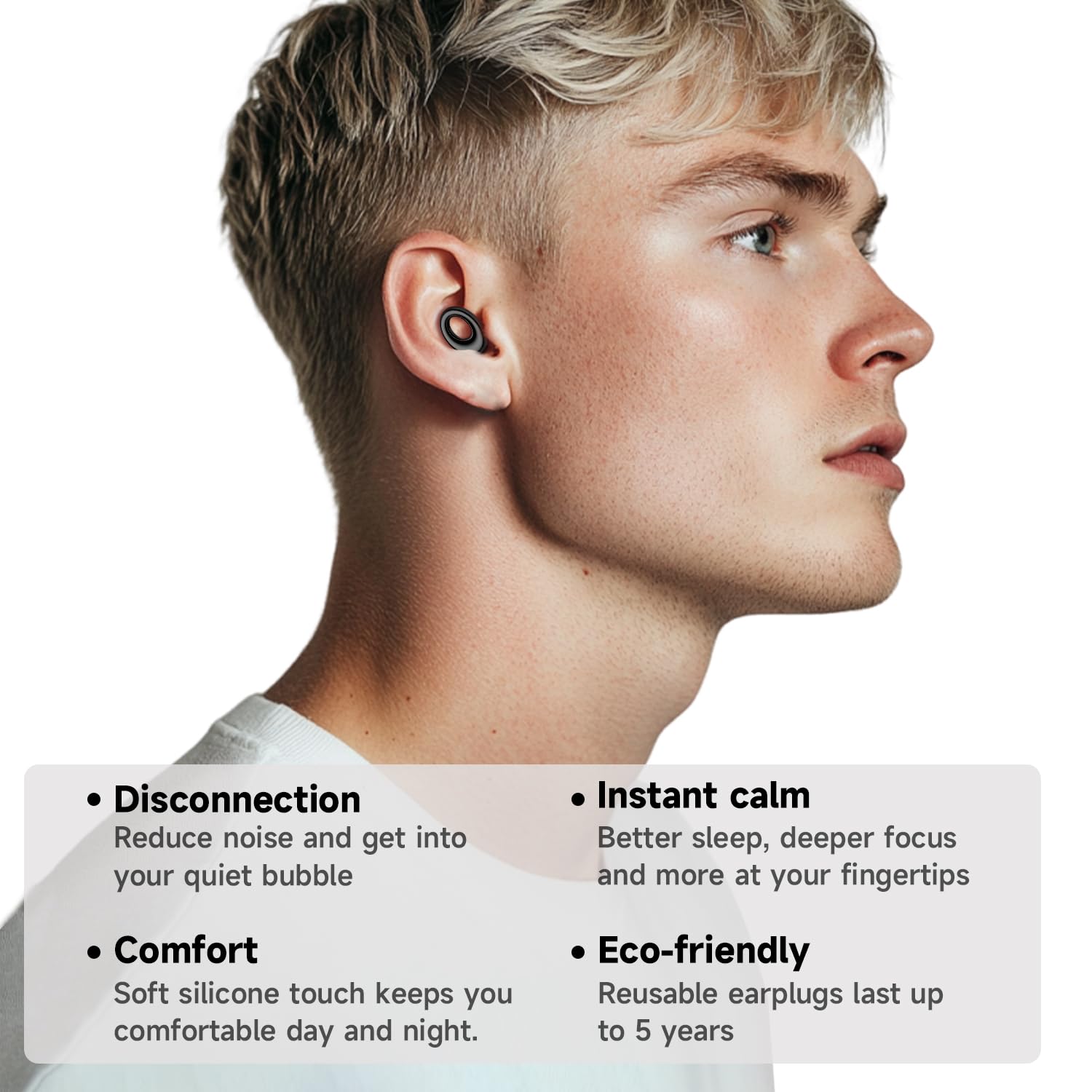 Masajoy ear plugs with carrying case are travel-ready and portable