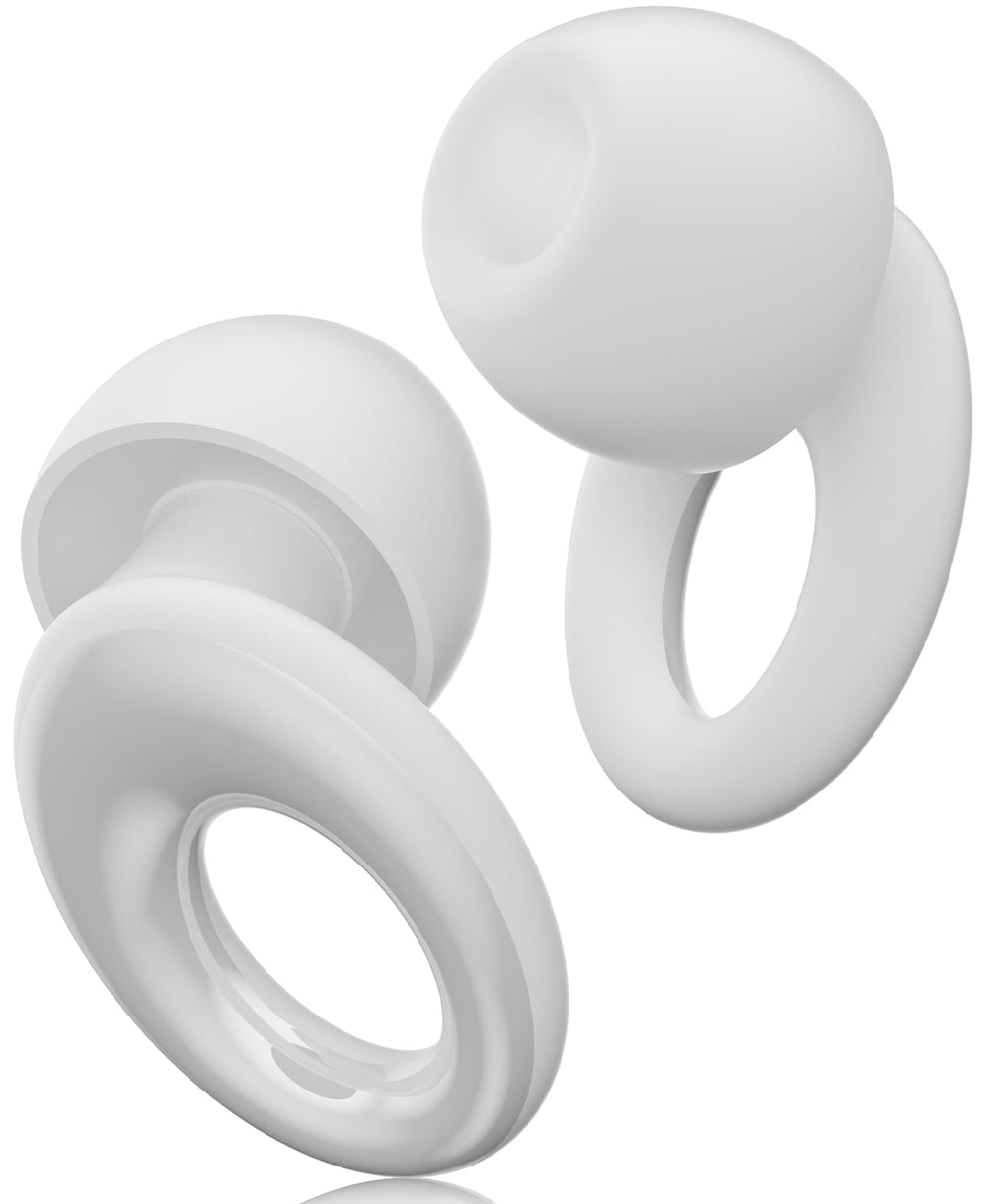 Masajoy reusable silicone ear plugs for sleep with up to 30dB noise reduction.